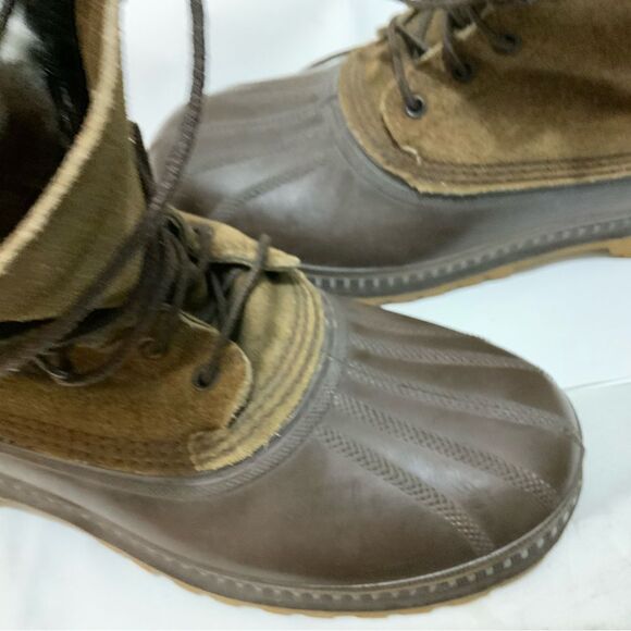 Sorel Men\'s Kaufman Boots Leather & Rubber Winter Sz 10 Removable Liner Brown main image 12
